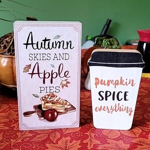 Fall wood home decor bundle